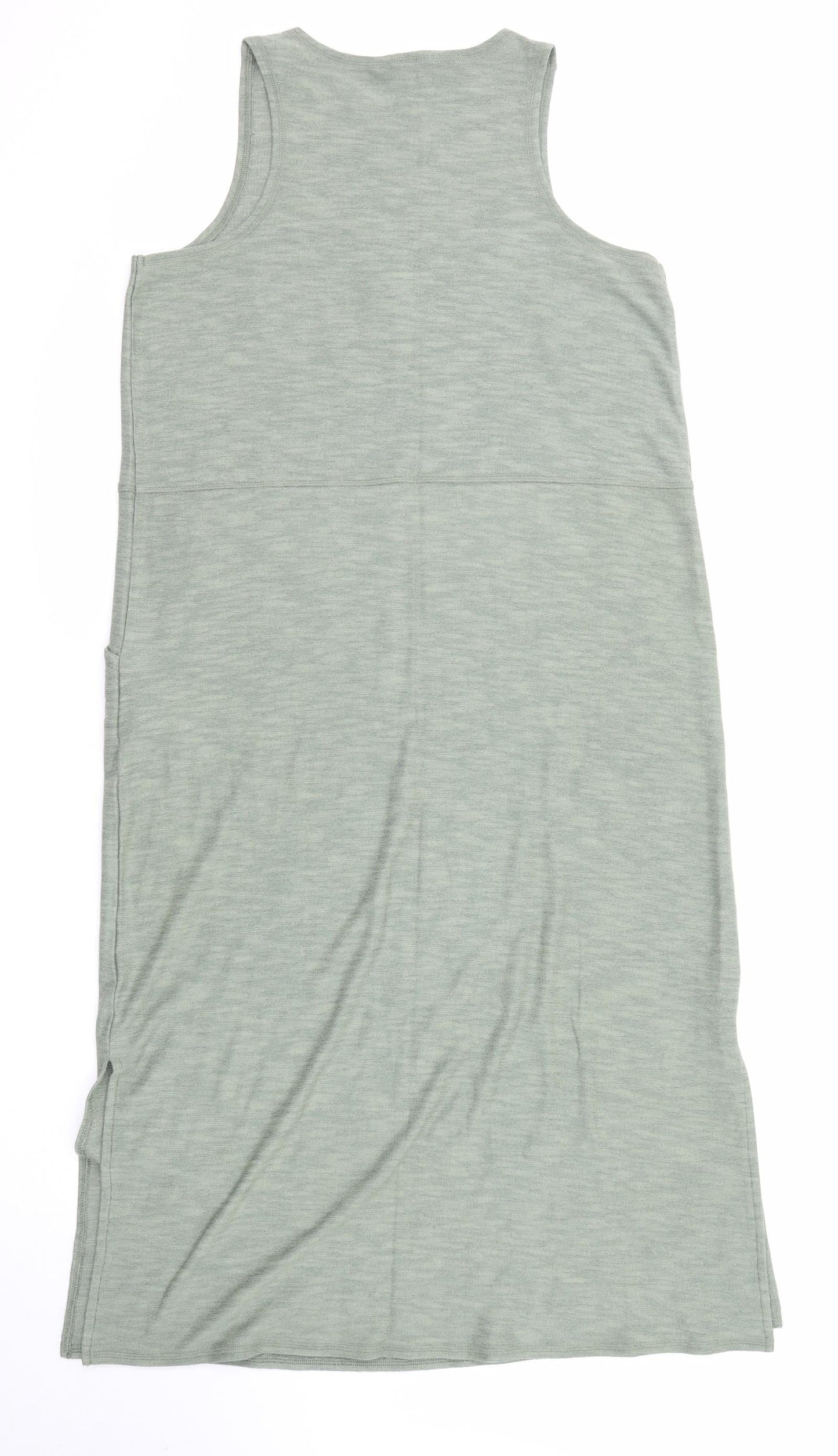 The Lounge Edit Womens Green Cotton A-Line Size 12 Round Neck Pullover