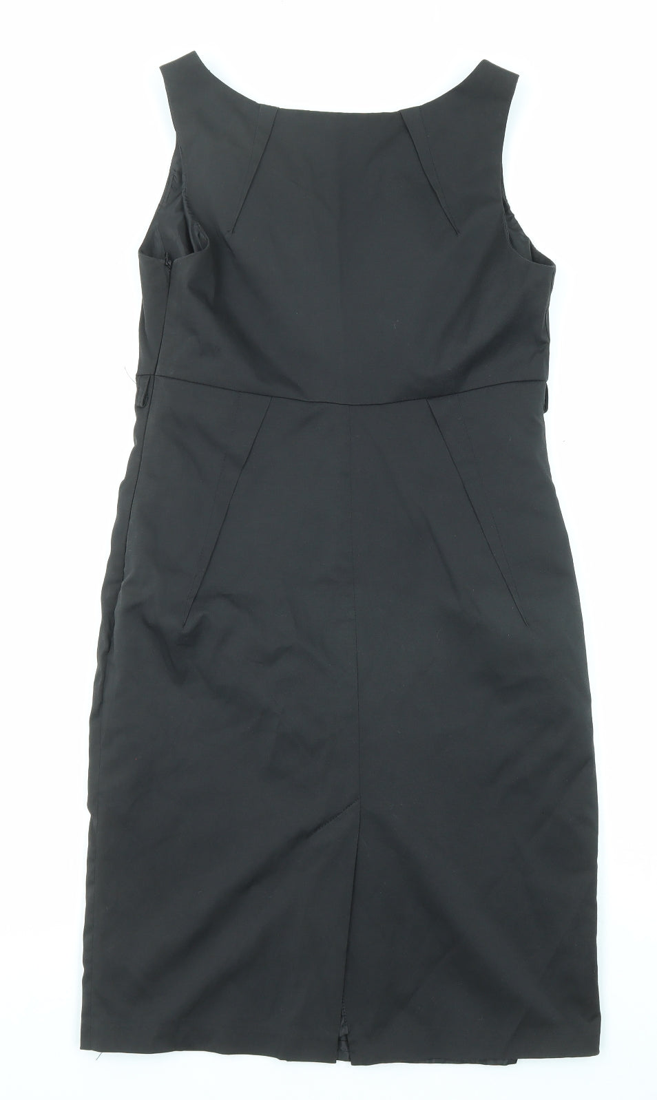 River Island Womens Black Polyester Shift Size 10 Round Neck Zip