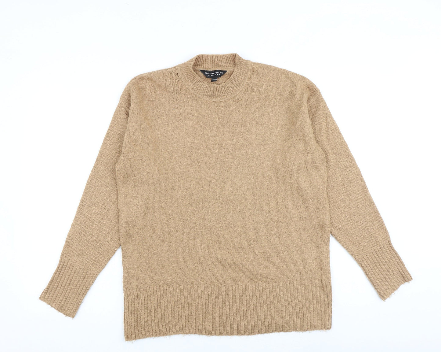 Dorothy Perkins Womens Brown Round Neck Acrylic Pullover Jumper Size 10