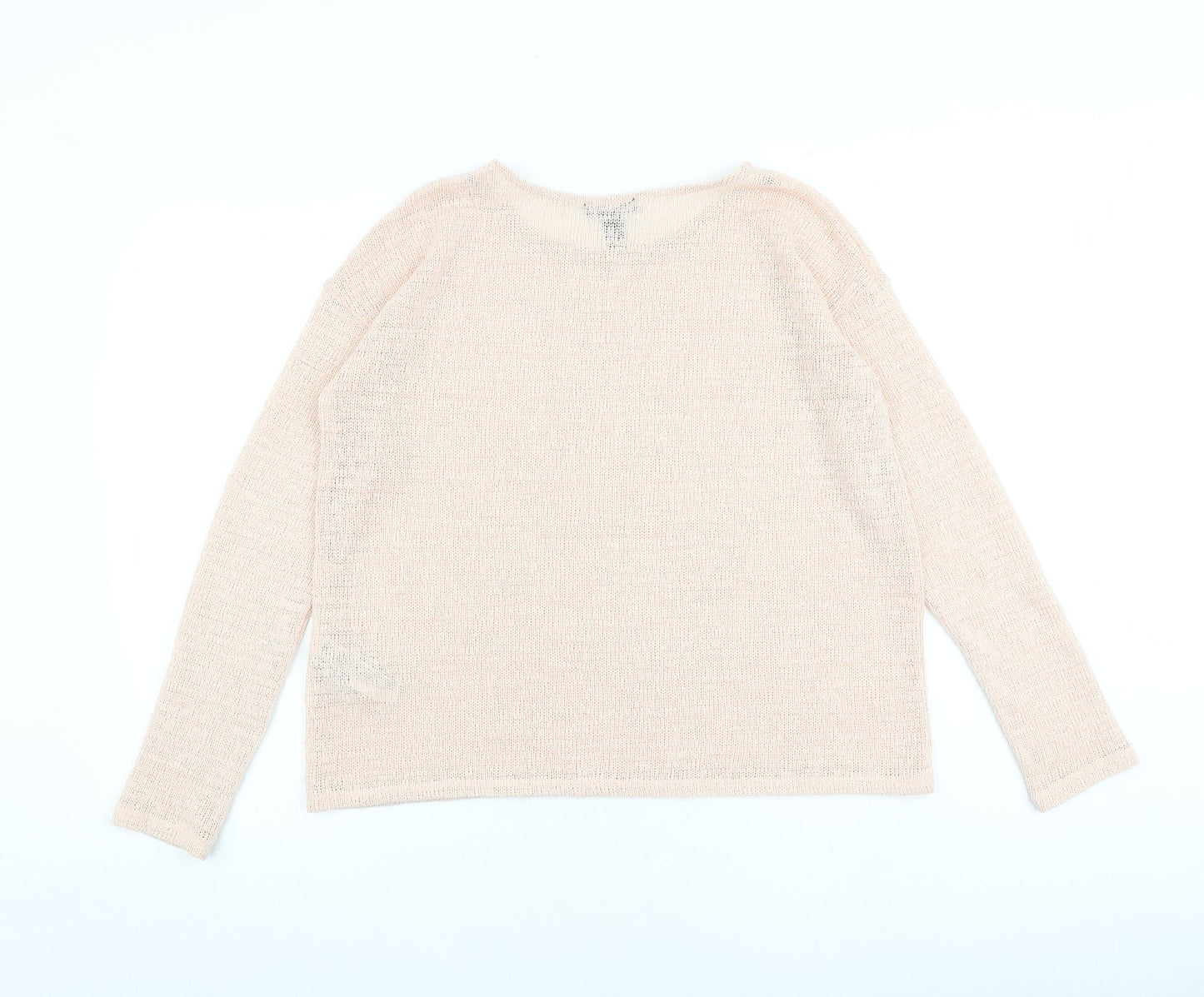 FOREVER 21 Womens Pink Round Neck Polyester Pullover Jumper Size L