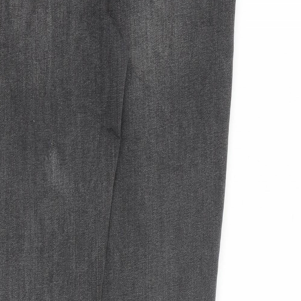 Gap Womens Grey Cotton Skinny Jeans Size 28 in L27 in Slim Button - Distressed Hems