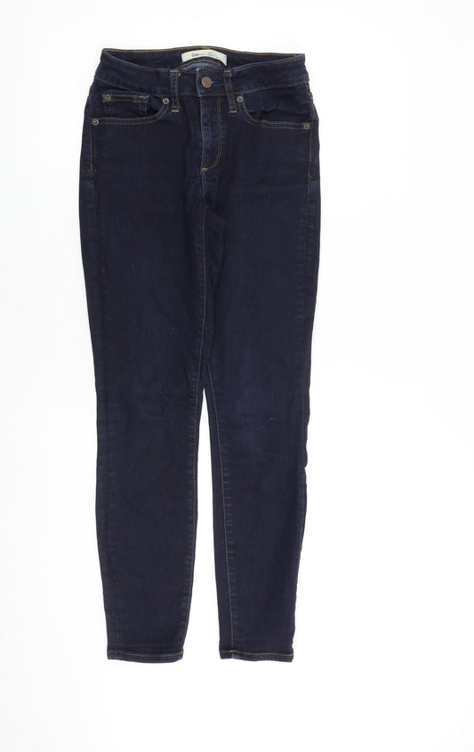 Gap Womens Blue Cotton Skinny Jeans Size 26 in L27 in Slim Zip