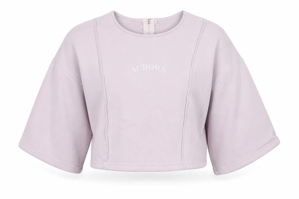 Aurora Womens Pink Cotton Pullover Sweatshirt Size XL Zip
