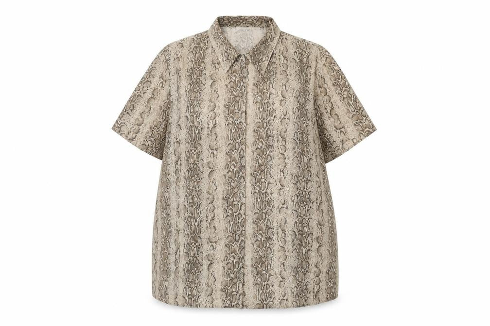 Canada Womens Multicoloured Animal Print Polyester Basic Button-Up Size 20 Collared - Snake Print