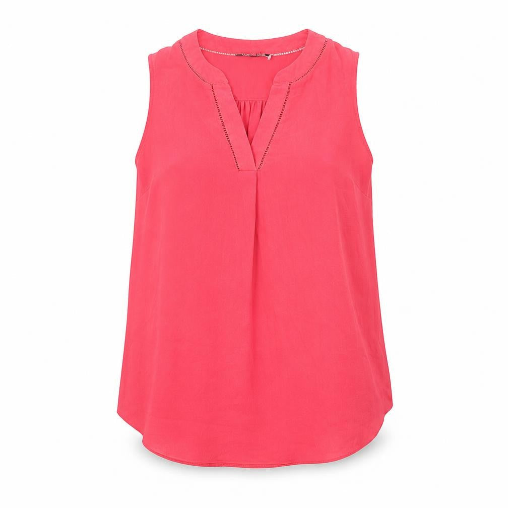 NEXT Womens Pink Polyester Basic Blouse Size 12 V-Neck
