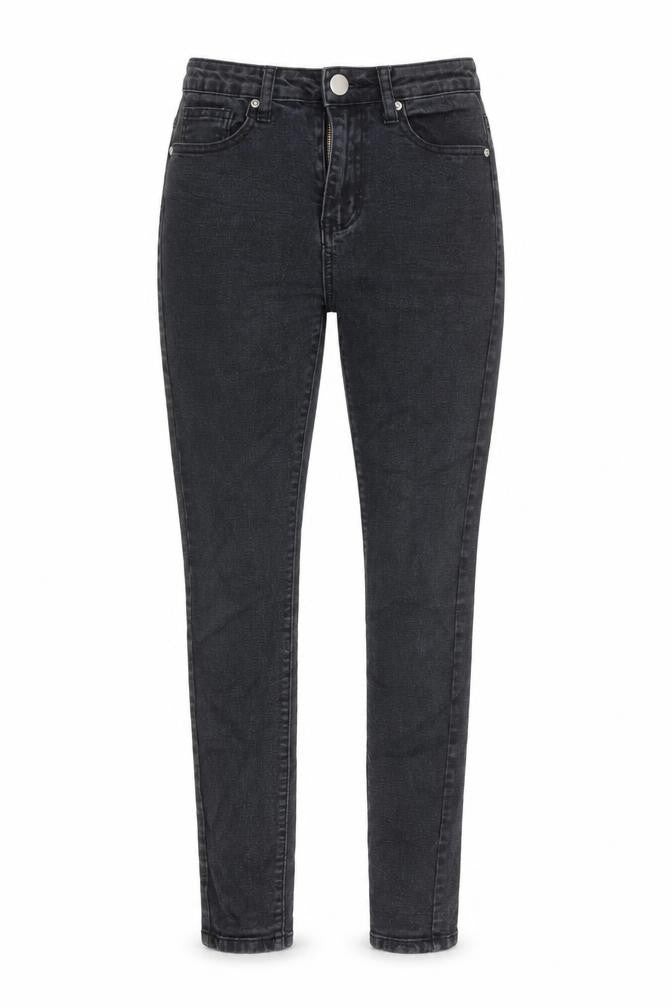 Boohoo Womens Grey Cotton Skinny Jeans Size 6 L28 in Regular Zip