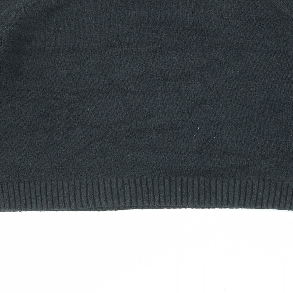 Hollister Womens Black Mock Neck Cotton Pullover Jumper Size S