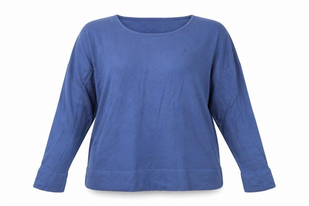 Damart Womens Blue Round Neck Acrylic Pullover Jumper Size 14 - Size 14-16