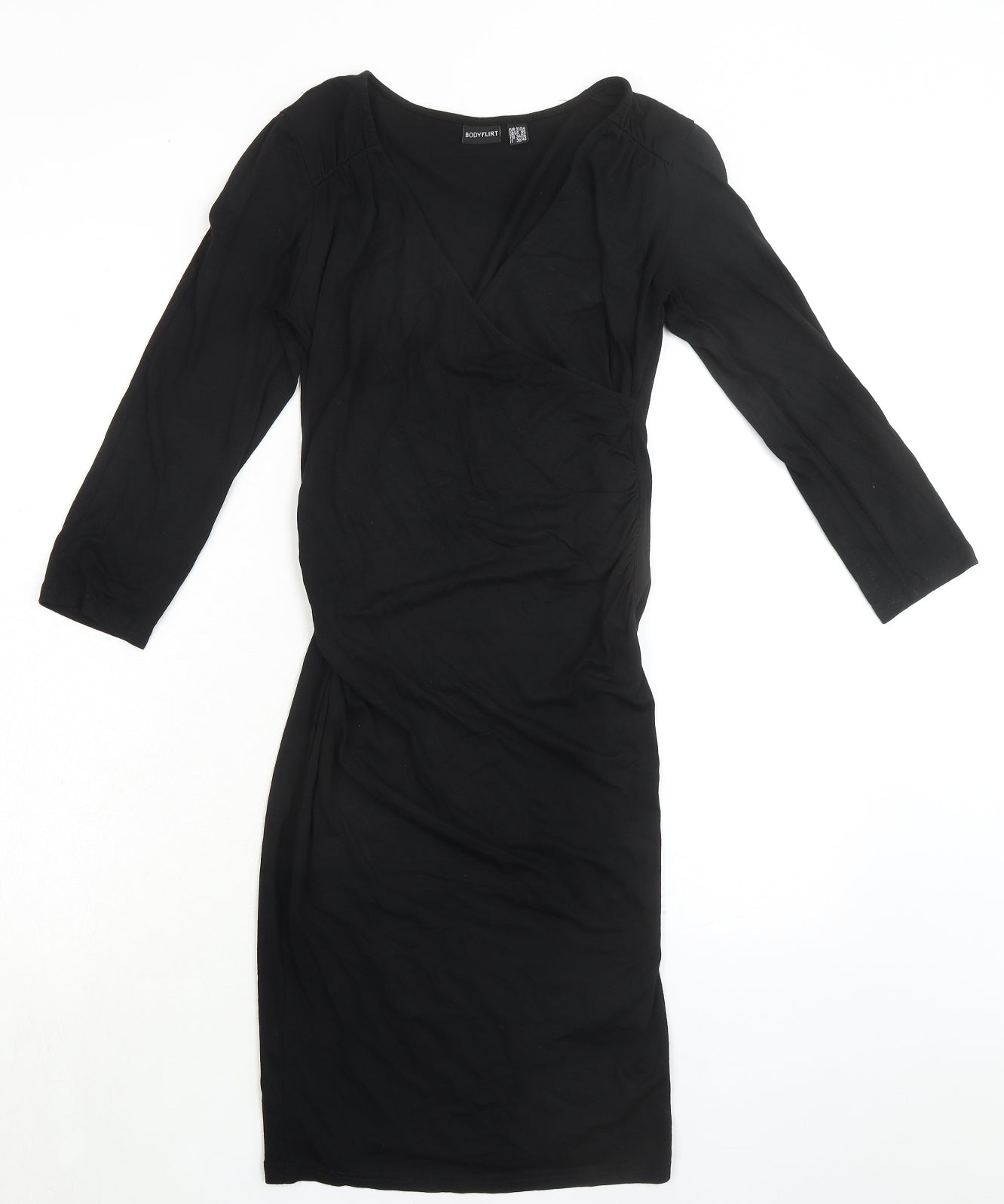 Body Flirt Womens Black Viscose Bodycon Size XS Round Neck