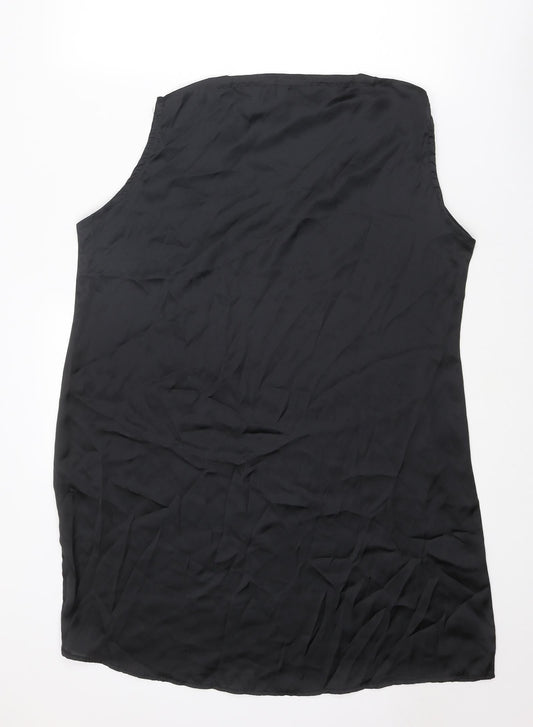 Madame Womens Black Polyester Shift Size XL V-Neck Pullover