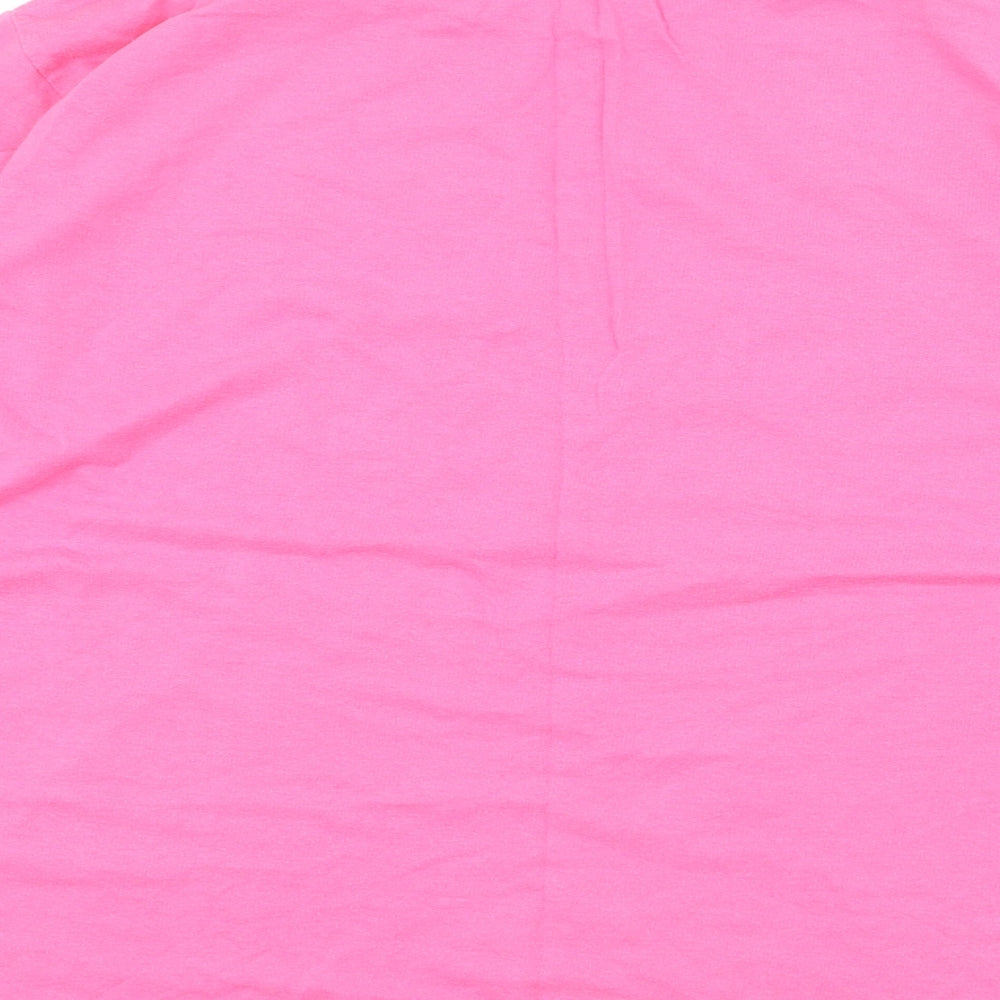 Disney Womens Pink 100% Cotton Basic T-Shirt Size M Crew Neck - Minnie Mouse