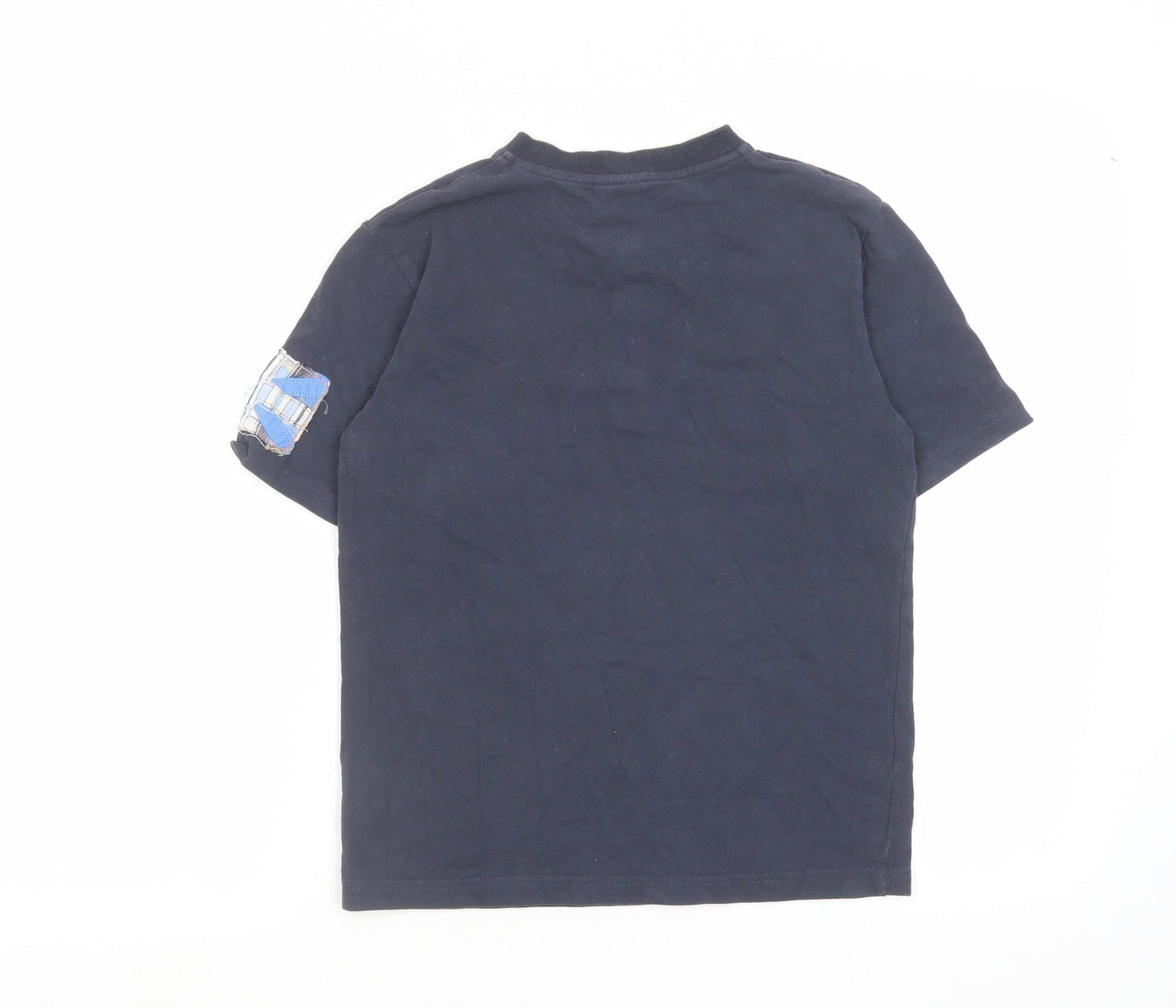 Mini Vanilla Boys Blue Cotton Basic Casual Size 12 Years V-Neck Button
