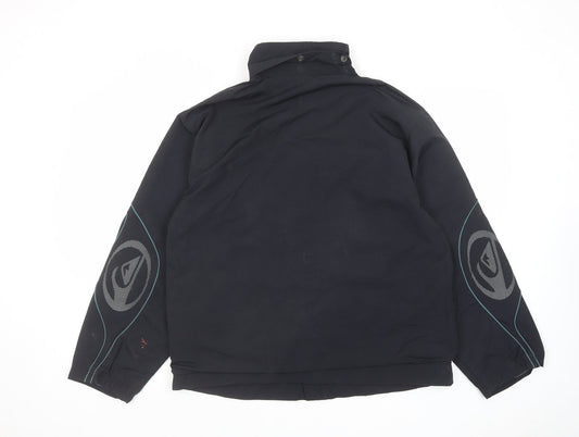 Quiksilver Womens Black Windbreaker Jacket Size 16 Zip