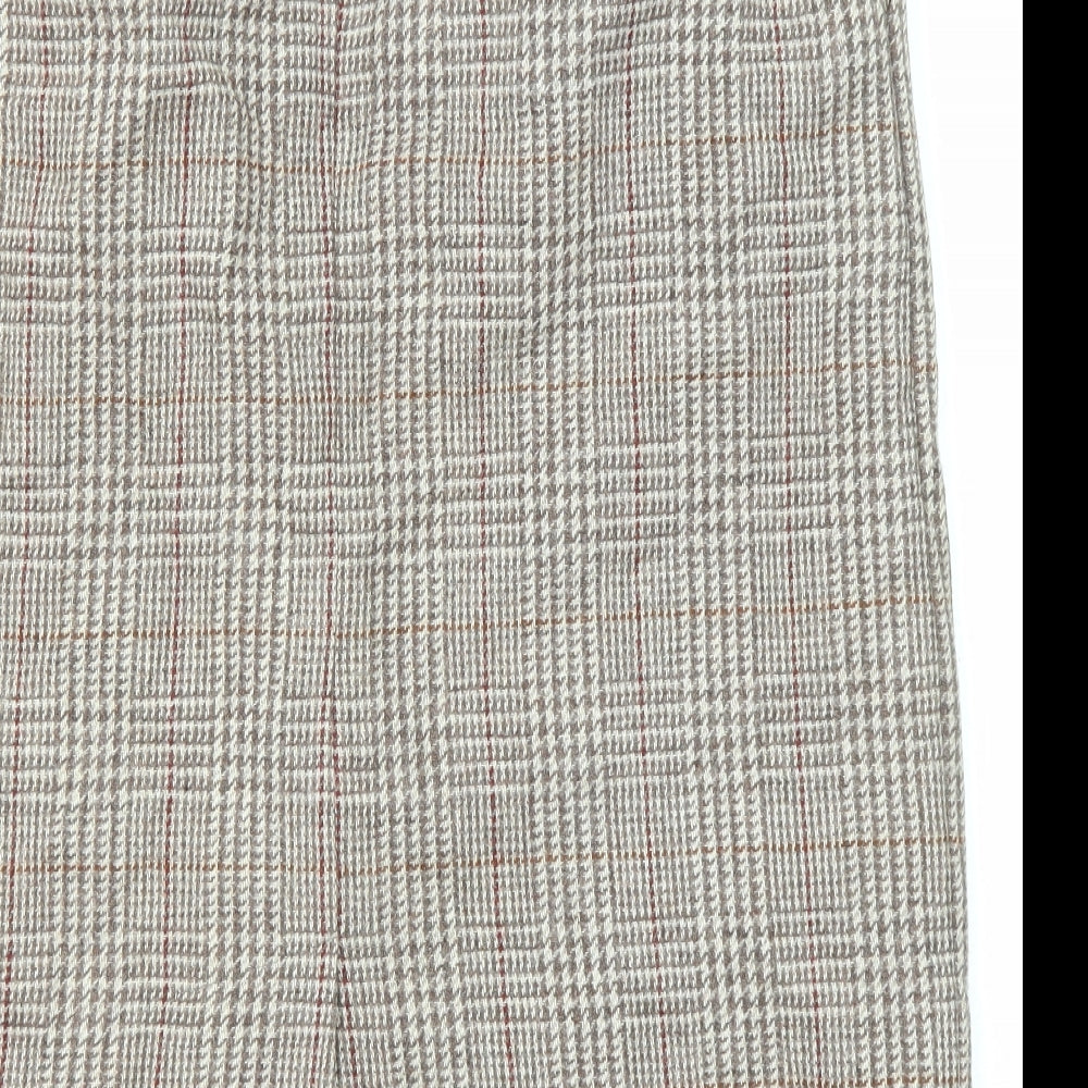 Edinburgh Womens Multicoloured Plaid Wool Straight & Pencil Skirt Size 32 in Zip