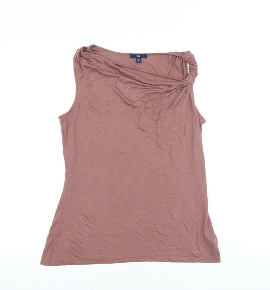 Gap Womens Pink Viscose Basic Tank Size S Boat Neck