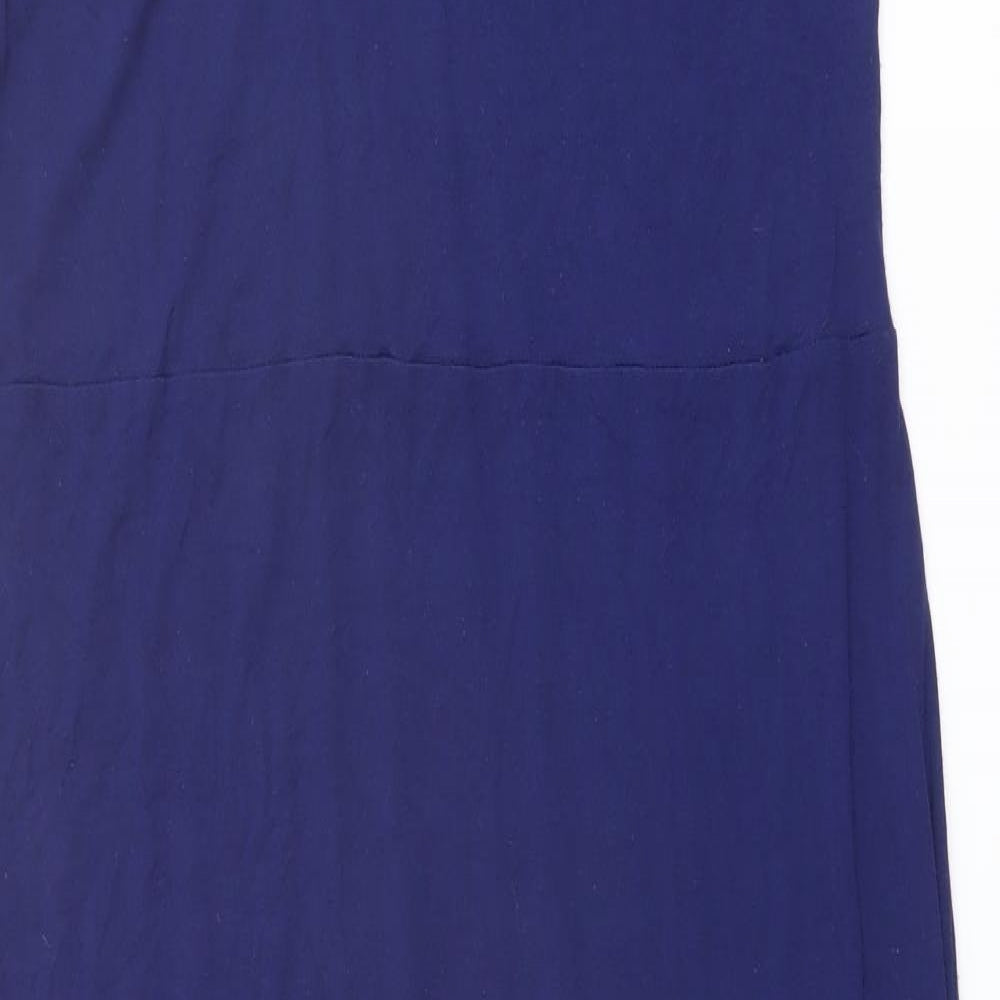 Bonmarché Womens Blue Viscose Shift Size 14 Round Neck Pullover