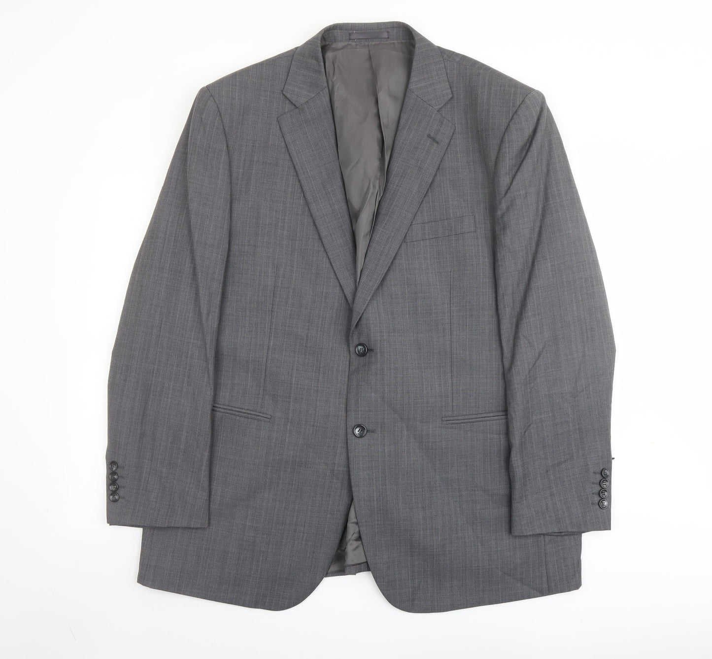 Brook Taverner Mens Grey Polyester Jacket Suit Jacket Size 46 Regular
