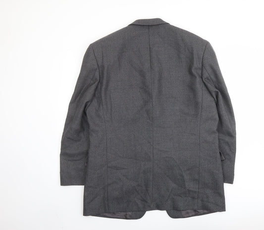 Lino Verra Mens Grey Polyester Jacket Suit Jacket Size 48 Regular