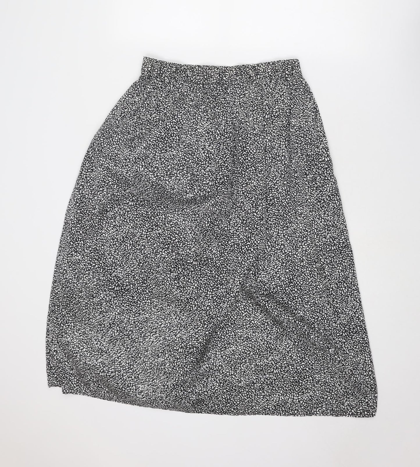 Peepers Sidney Murray Womens Black Geometric Polyester Peasant Skirt Size 30 in