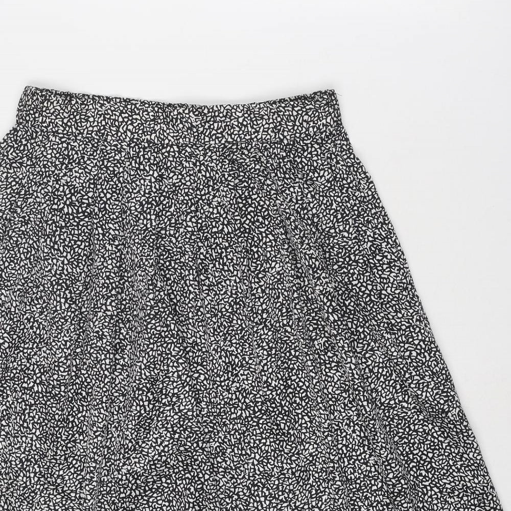 Peepers Sidney Murray Womens Black Geometric Polyester Peasant Skirt Size 30 in