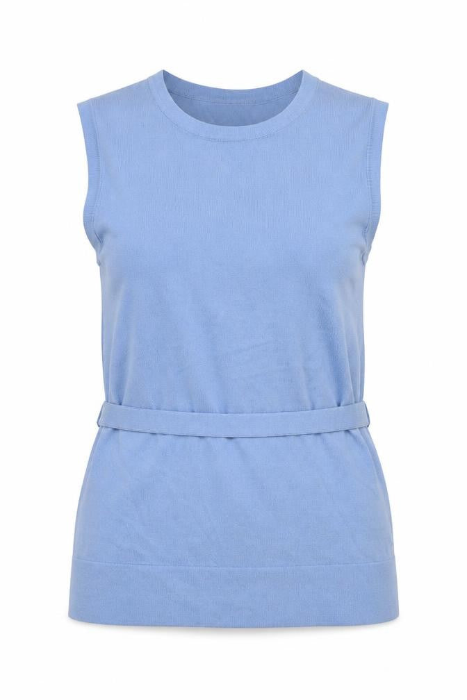 Womens UK Size 8 Linea Blue Viscose Blouse