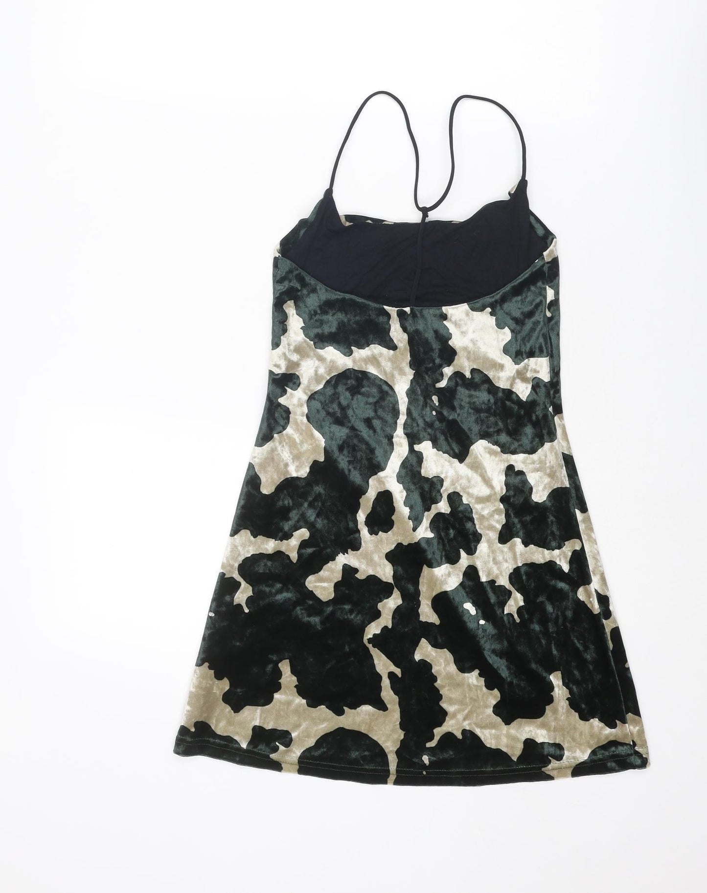 Urban renewal Womens Green Geometric Polyester Camisole Tank Size XS Cowl Neck