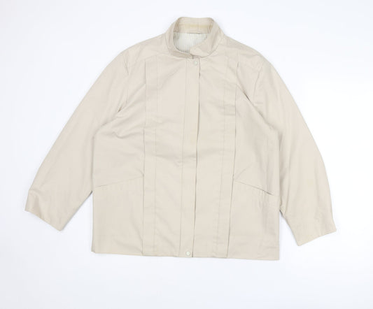 St Michael Womens Beige Jacket Size 12 Zip