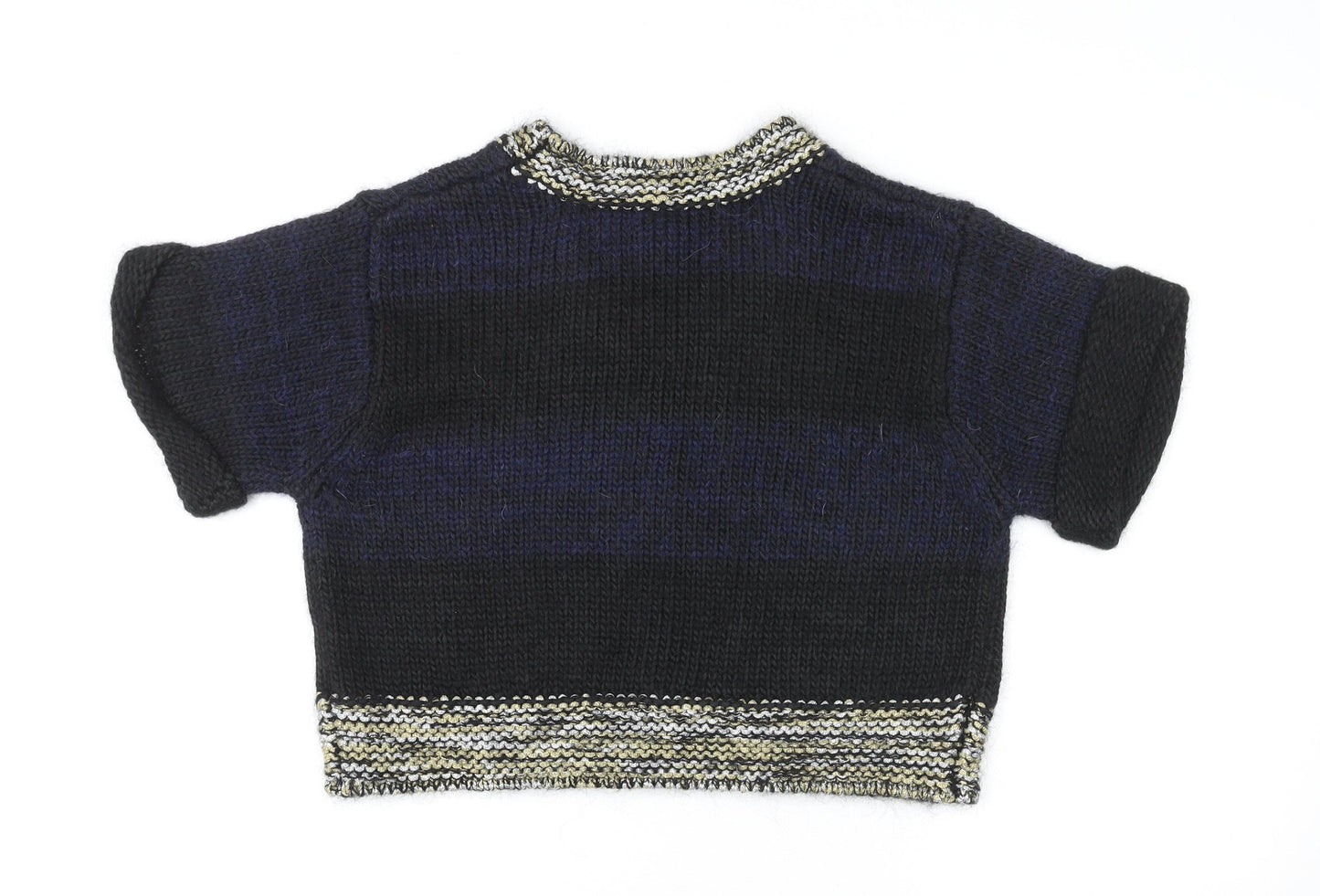 Topshop Womens Multicoloured Round Neck Acrylic Pullover Jumper Size 12