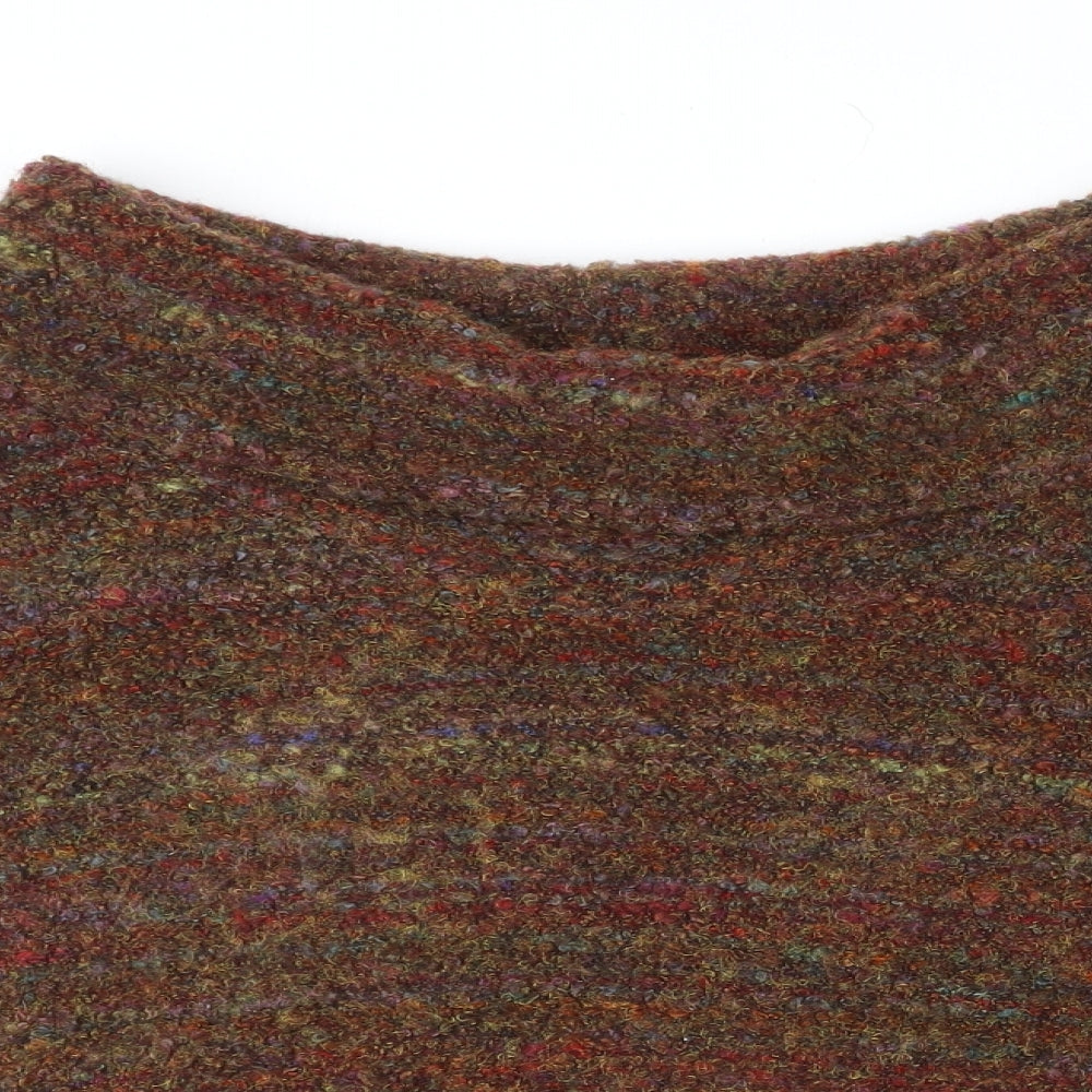 Klass Womens Multicoloured Roll Neck Acrylic Pullover Jumper Size 2XL