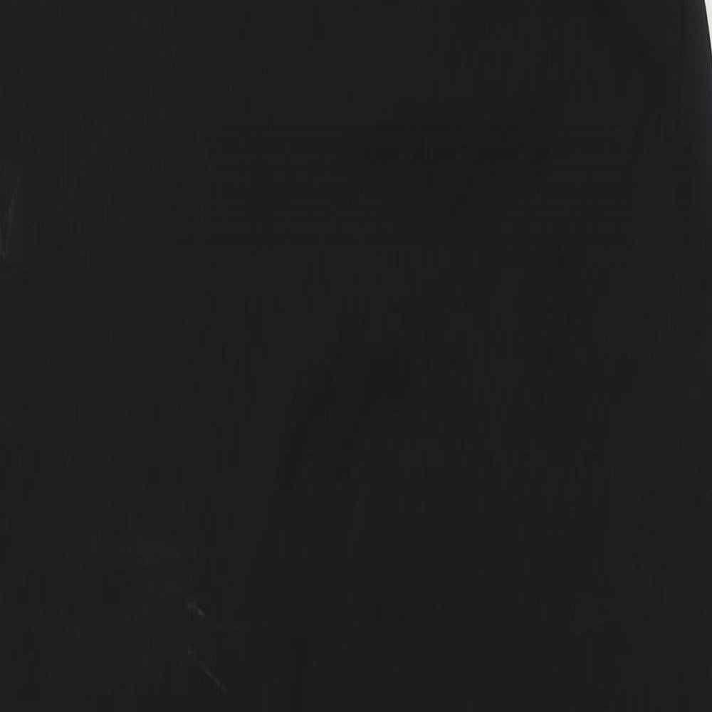 Zara Womens Black Polyester Maxi Size L Mock Neck Pullover