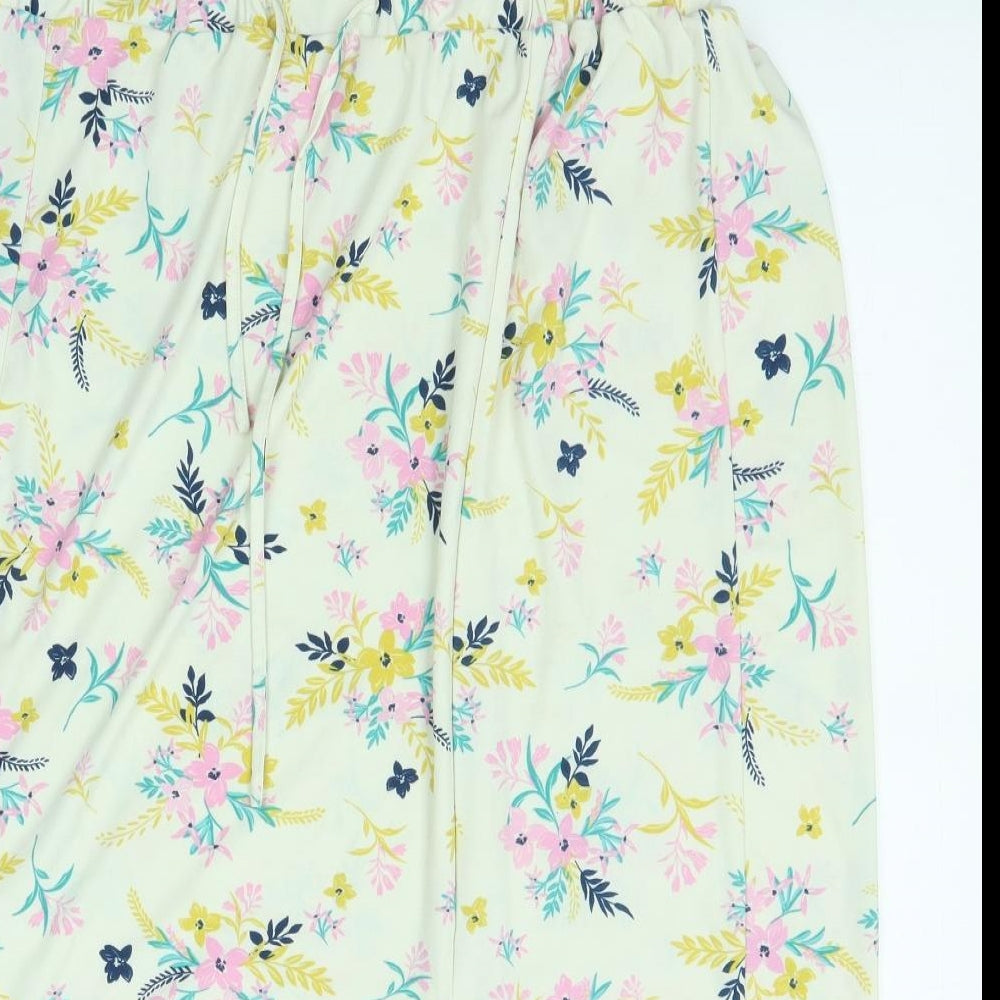 Pebble Bay Womens Multicoloured Floral Polyester A-Line Skirt Size 16