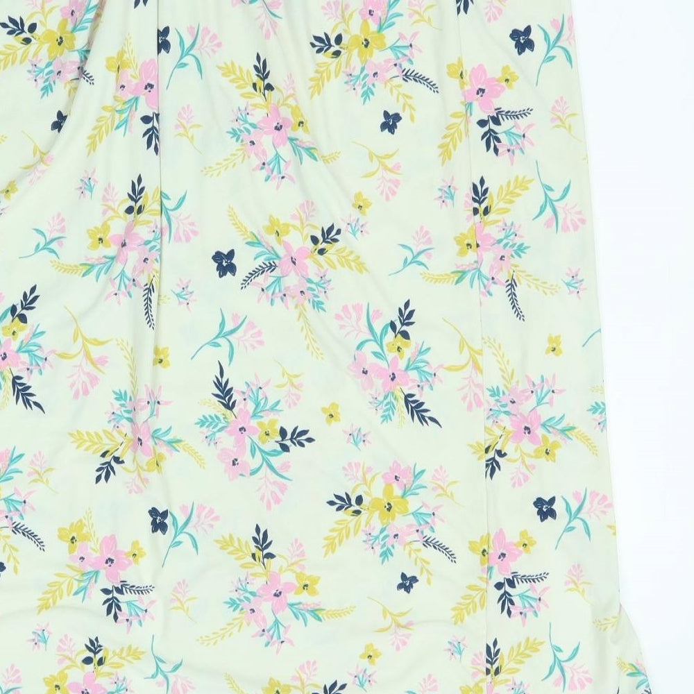 Pebble Bay Womens Multicoloured Floral Polyester A-Line Skirt Size 16