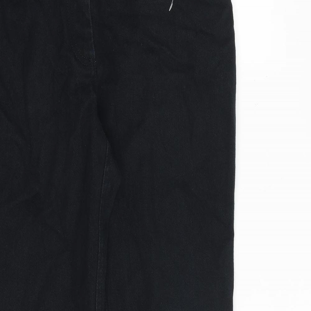 Etcetera Womens Black Cotton Straight Jeans Size 6 L28 in Regular Zip
