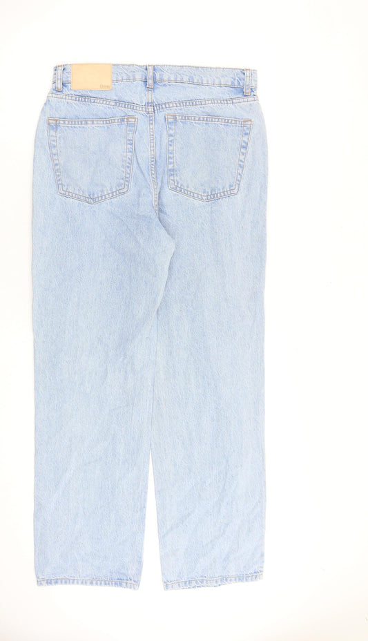 Own. Womens Blue Cotton Wide-Leg Jeans Size 30 in L30 in Regular Zip