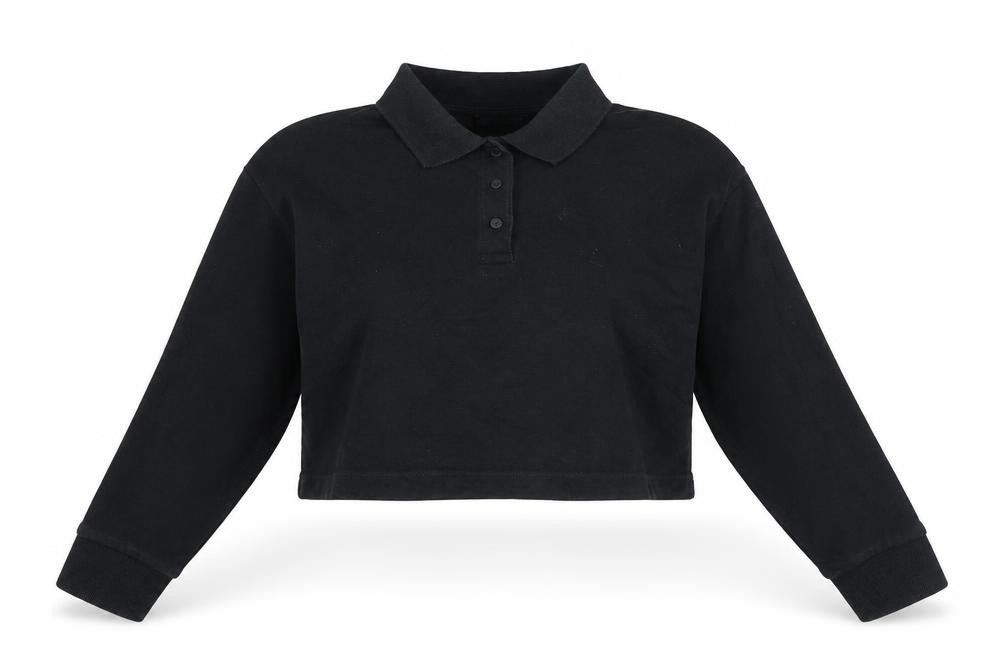 Zara Womens Black Polyester Pullover Sweatshirt Size S Button
