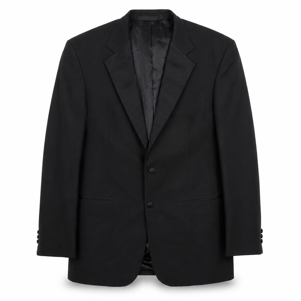 Marks and Spencer Mens Black Polyester Tuxedo Suit Jacket Size 40 Regular