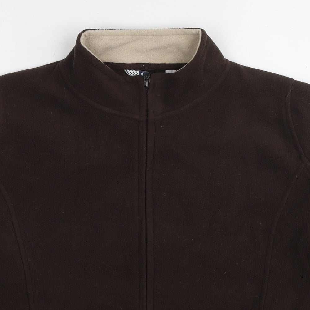 EWM Womens Brown Jacket Size 14 Zip - Size 14-16