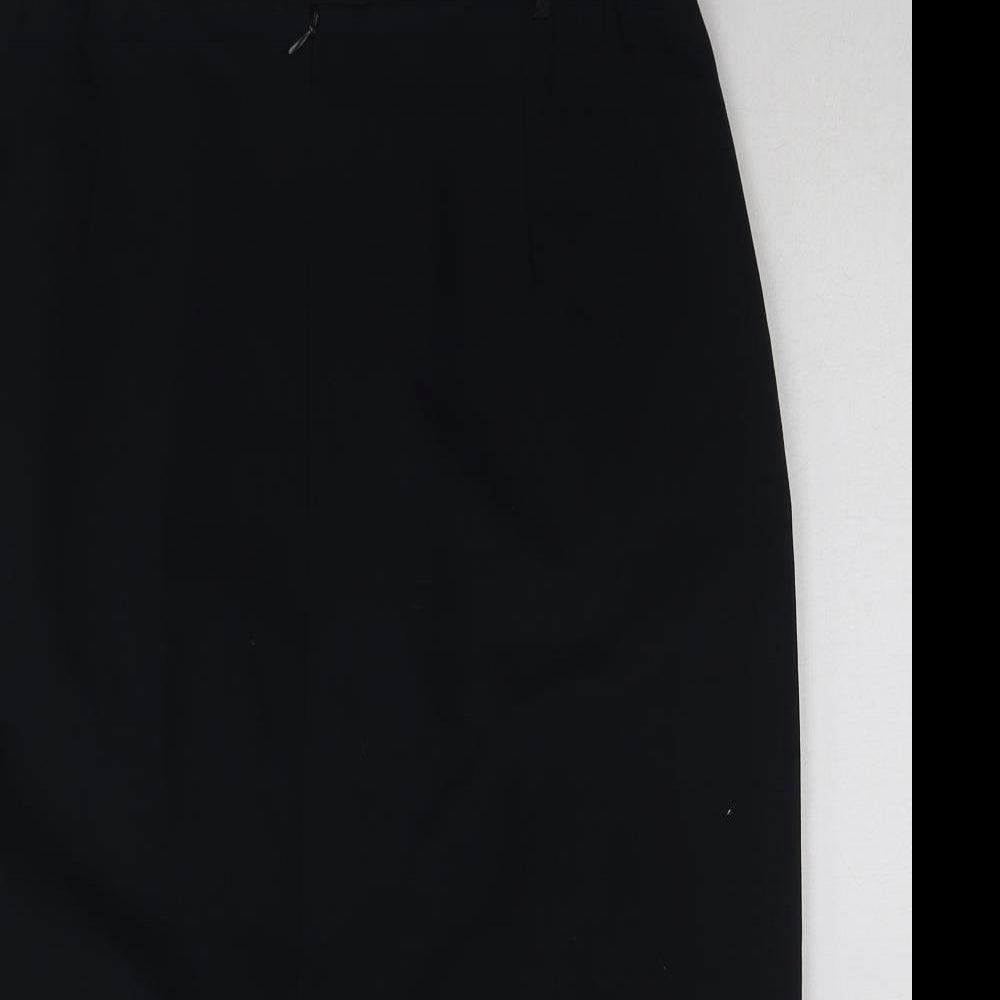 DELMOD Womens Blue Polyester Straight & Pencil Skirt Size 12 Zip