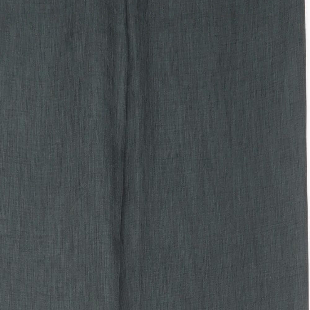 THOMO Womens Grey Polyester Trousers Size 8 L31 in Regular Hook & Eye