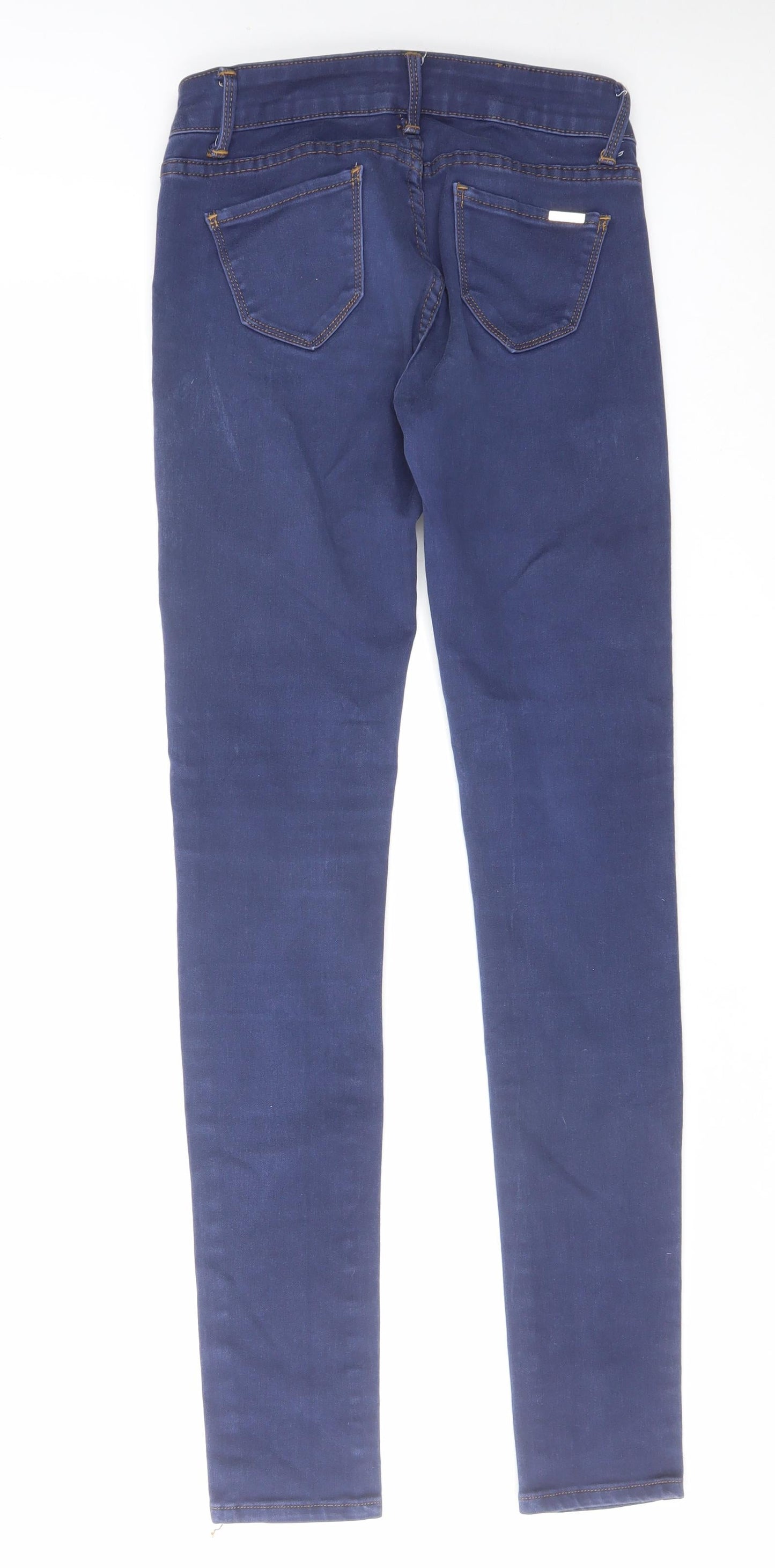 R.Display Womens Blue Cotton Skinny Jeans Size 8 L32 in Regular Zip