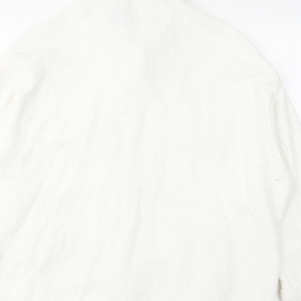 Zara Womens White Jacket Size XS Button