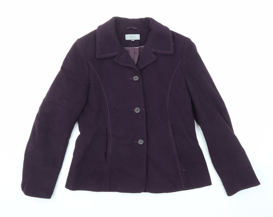 Marks and Spencer Womens Purple Jacket Blazer Size 10 Button