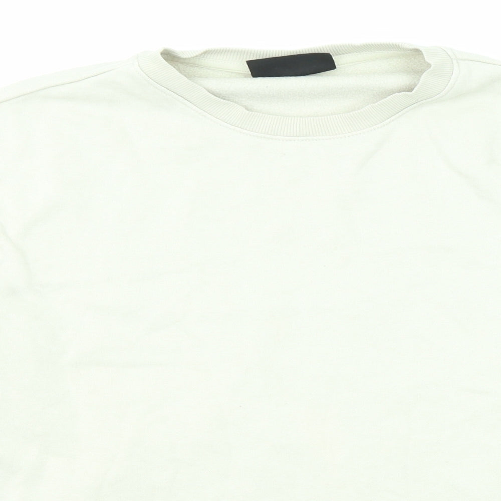 H&M Mens Beige Cotton Pullover Sweatshirt Size M