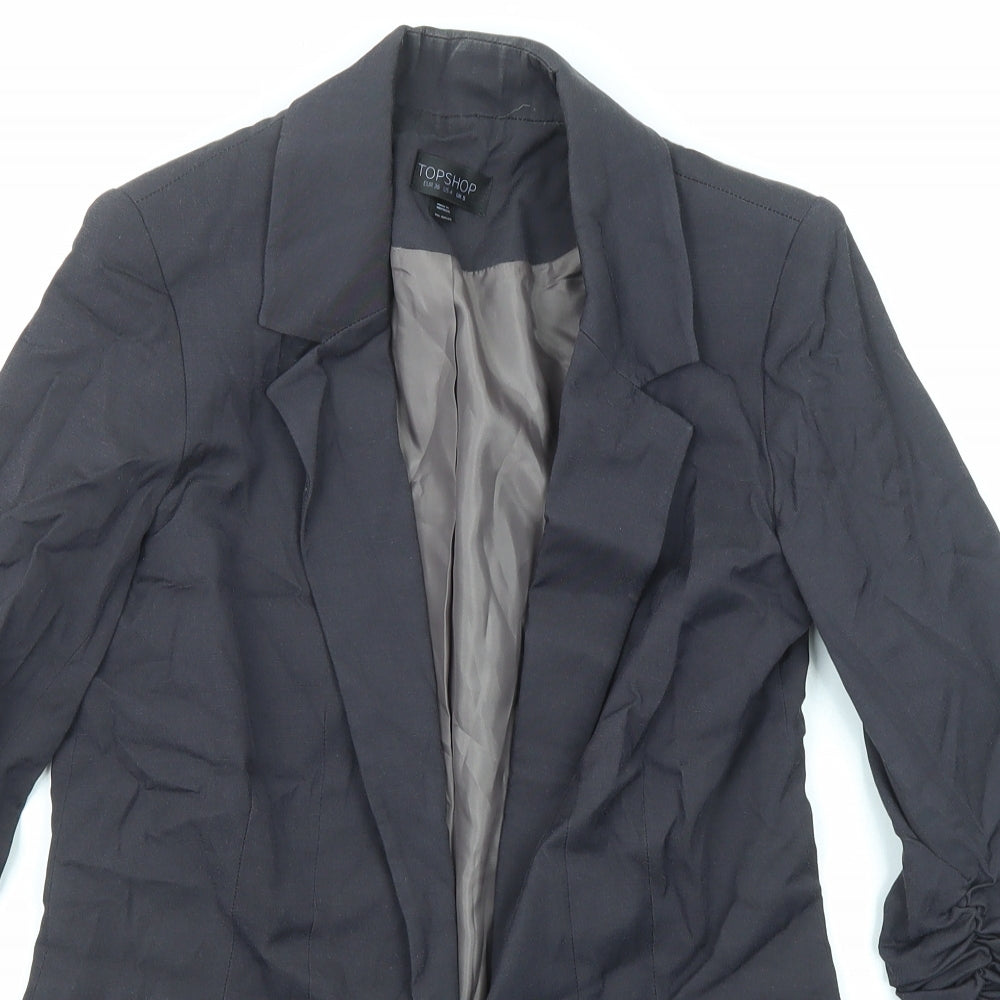 Topshop Womens Black Jacket Blazer Size 8 Button