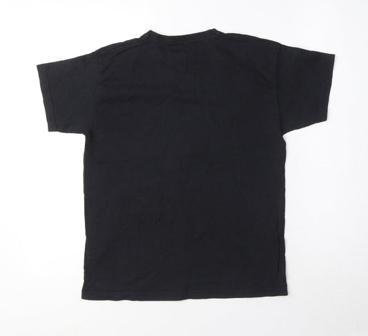 Fortnite Boys Black 100% Cotton Basic T-Shirt Size L Round Neck Pullover