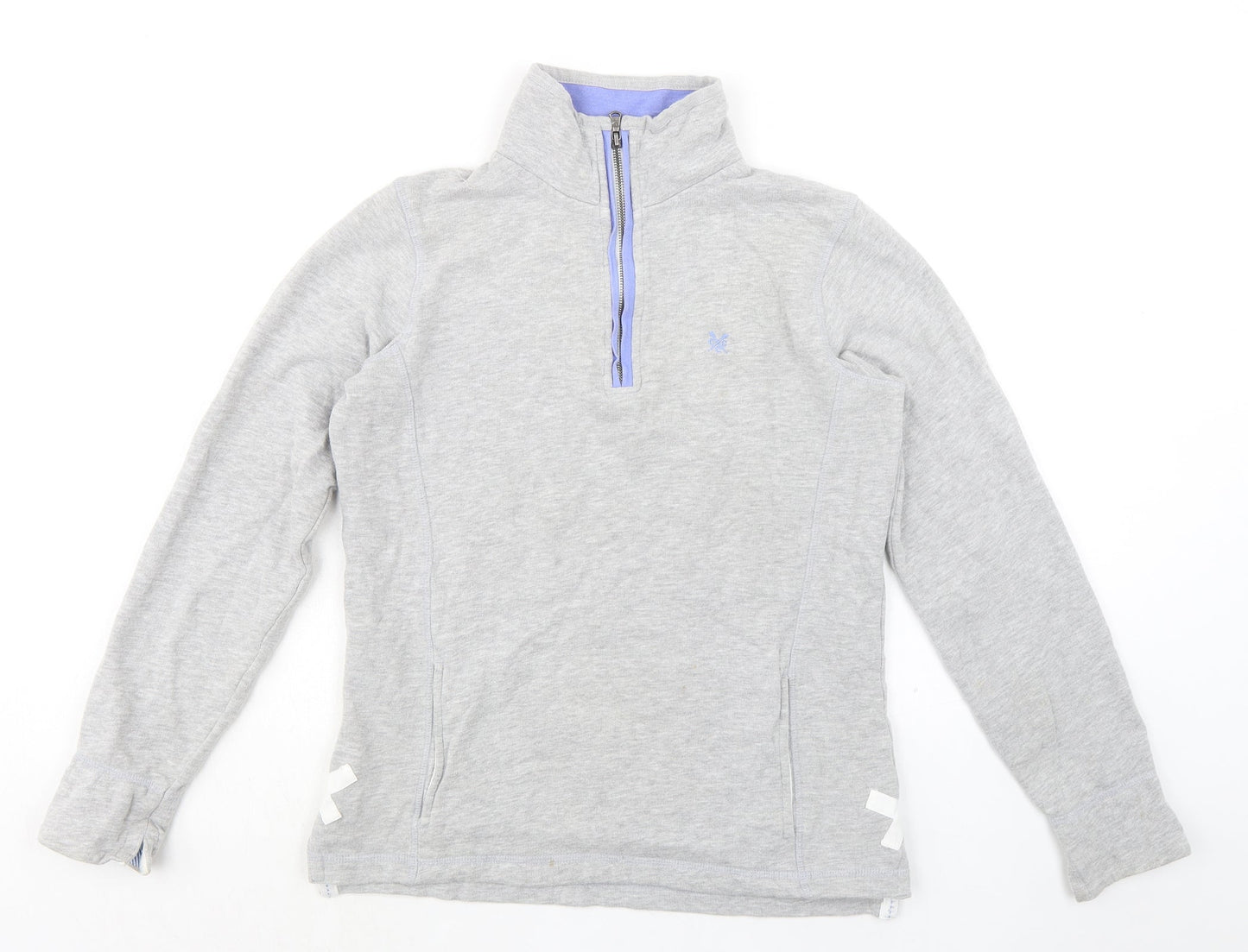 Crew Clothing Womens Grey Cotton Pullover Sweatshirt Size 8