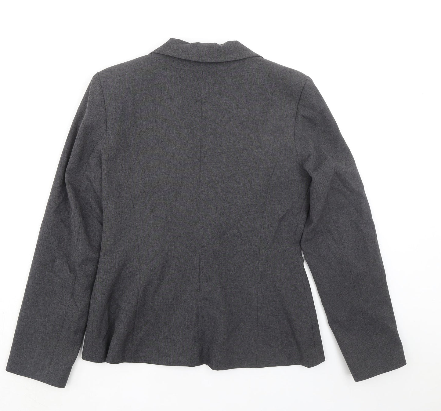 New Look Womens Grey Jacket Blazer Size 12 Button