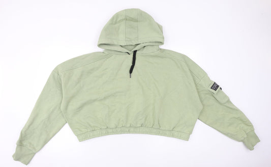 Kim Petras Womens Green Cotton Pullover Hoodie Size 2XL Pullover