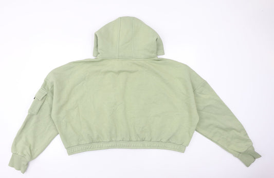 Kim Petras Womens Green Cotton Pullover Hoodie Size 2XL Pullover