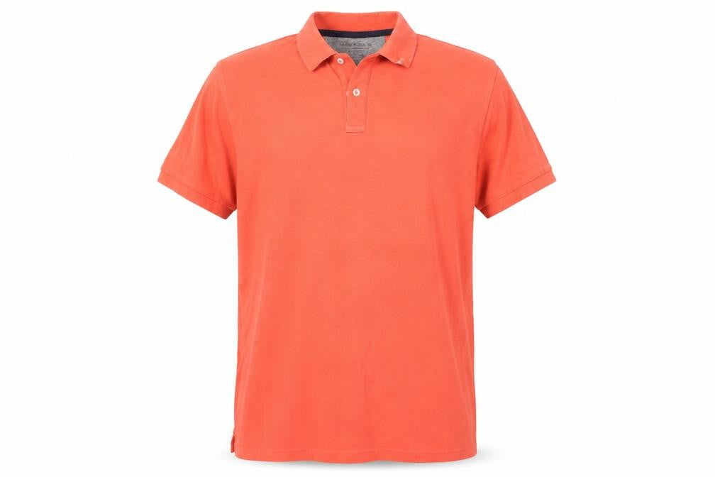 Marks and Spencer Mens Red 100% Cotton Polo Size L Collared Button